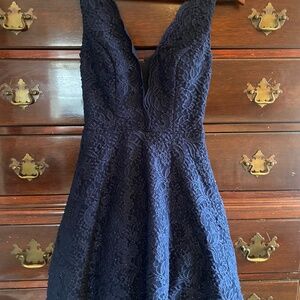 Navy Blue fit & flare dress
